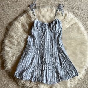 Majorelle blue and white striped dress size small good condition